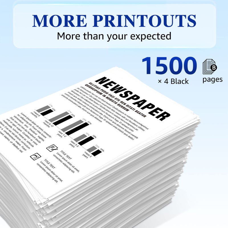 HaloFox Compatible Toner Cartridge Replacement for HP CF283A 83A Compatible for HP Laserjet Pro MFP M201dw M127fn M225dw M201n M125a M125nw M127fw Printer (Black,4-Pack) - Image 3